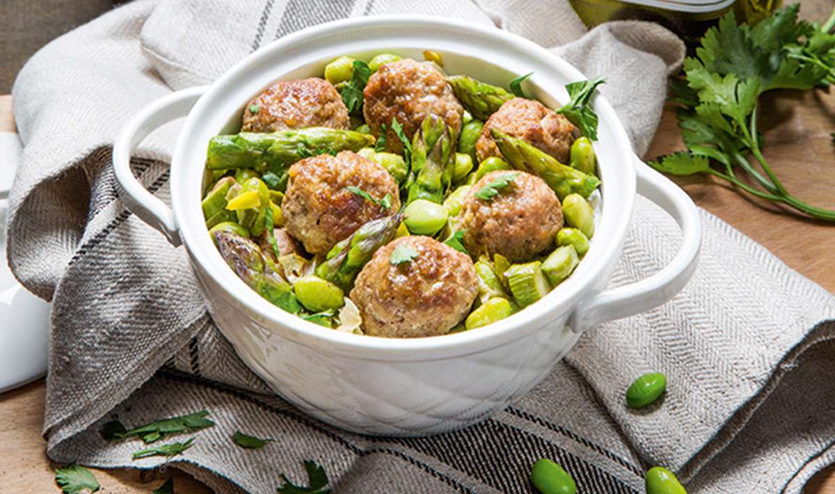Polpettine di Manzo con Asparagi