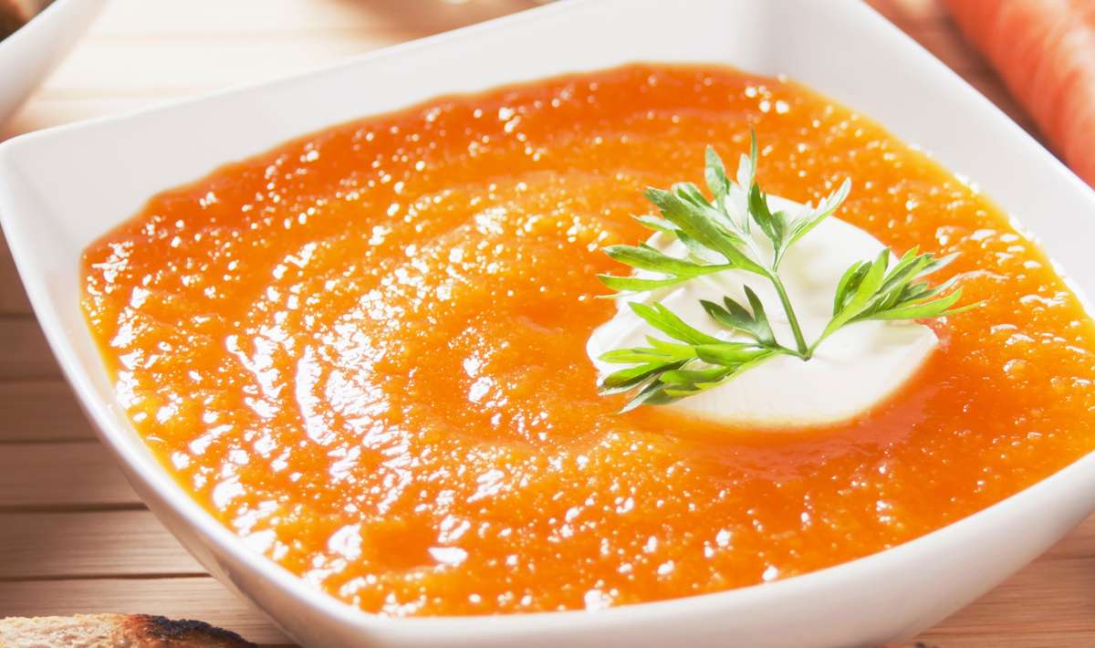 Crema di carote con crostini