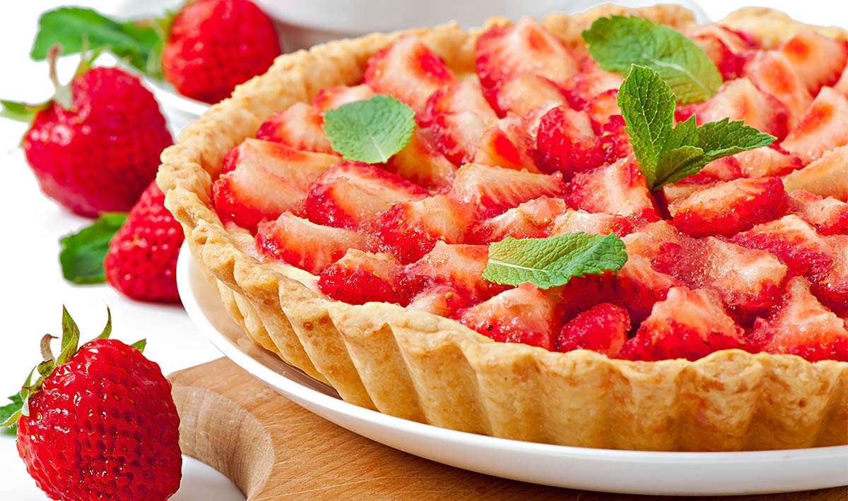 Crostata fragole e menta