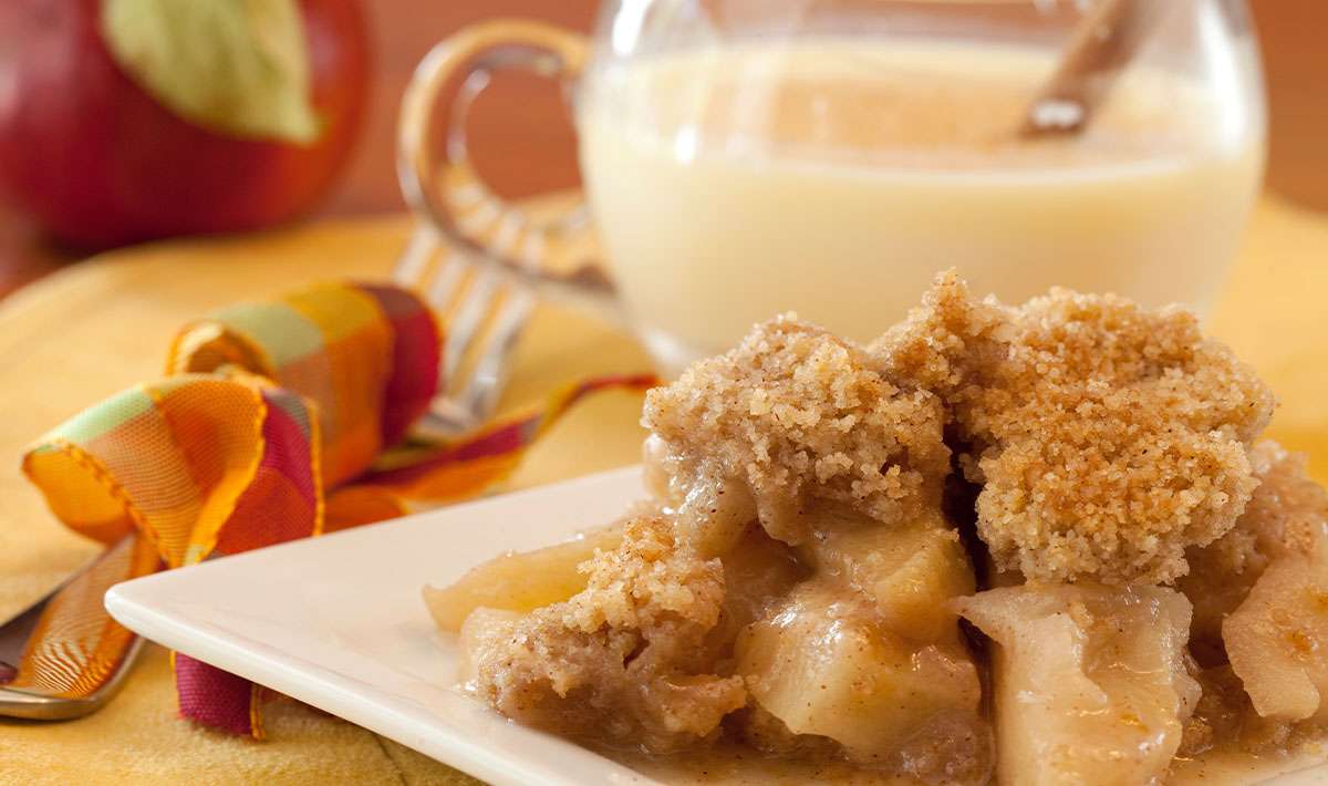 Mele ripiene con salsa di zabaione