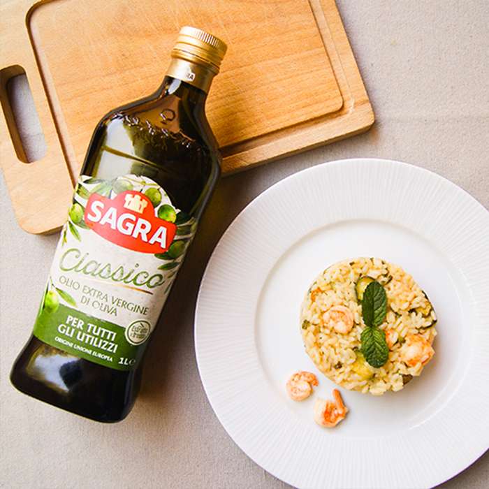 Risotto gamberi e zucchine