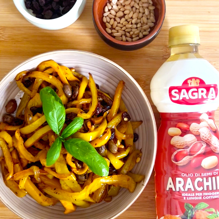 Peperoni gialli saltati in padella