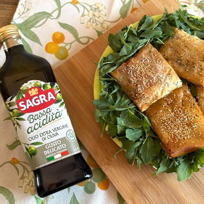 Fagottini salati di pasta fillo in friggitrice ad aria